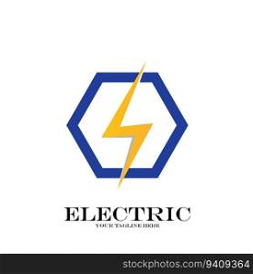 Lightning electric logo design template vector illustration
