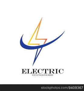 Lightning electric logo design template vector illustration
