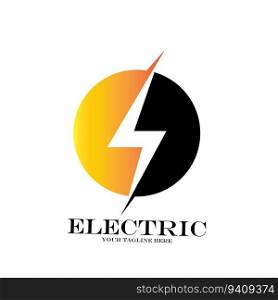 Lightning electric logo design template vector illustration 