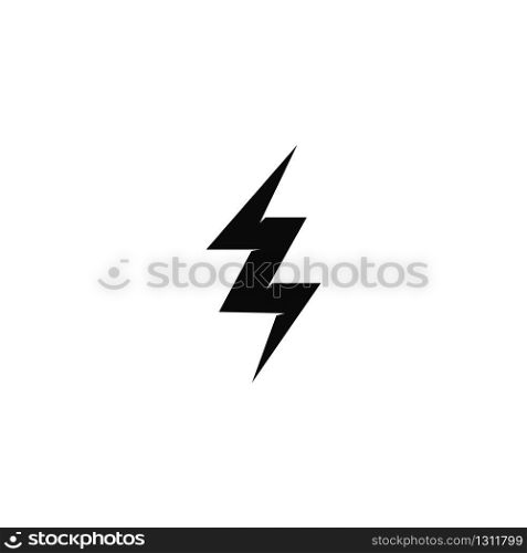 Lightning, electric power vector logo design element. Energy and thunder electricity