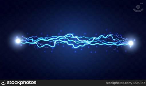 Lightning flash effect. Realistic electric lightning, Abstract background in the form of lightning. A powerful charge causes many sparks. Power of nature.. Lightning flash effect. Realistic electric lightning,