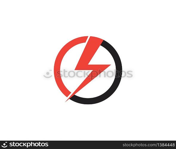 Lightning flash icon logo template