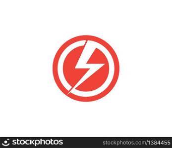 Lightning flash icon logo template