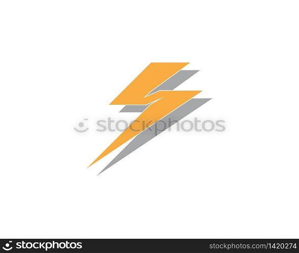 Lightning flash icon vector template