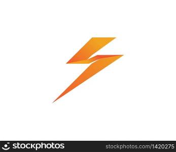 Lightning flash icon vector template