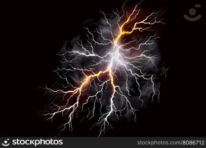 Lightning flash light thunder spark. Vector illustratiion desing.