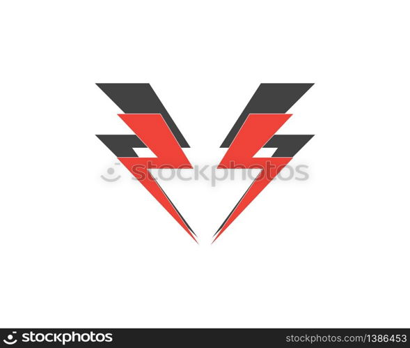 Lightning flash logo template