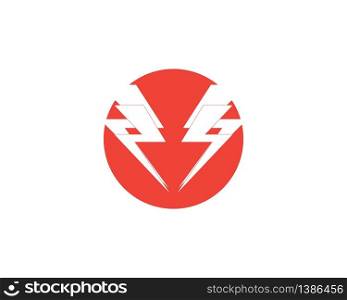 Lightning flash logo template