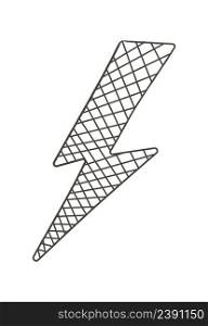 Lightning hand drawn icon vector for social net. Flash energy, caution icons, attention illustration for social net story, web, banner. Doodle thunder sign collection. Sketch electric black symbol.. Lightning hand drawn icon vector for social net. Flash energy, caution icons, attention illustration for social net story, web, banner.