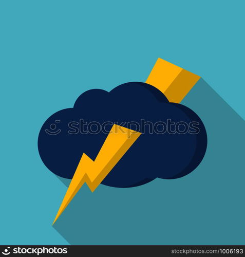 Lightning icon. Flat illustration of lightning vector icon for web. Lightning icon, flat style