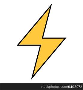 Lightning icon important information, advent latest top news symbol importance