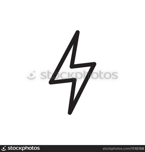 lightning icon vector logo template in trendy flat design