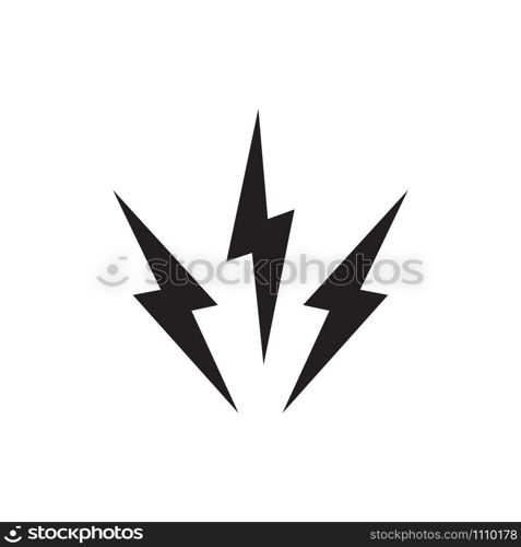 lightning icon vector logo template in trendy flat design