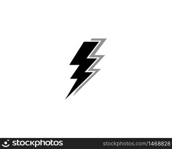 Lightning icon vector template