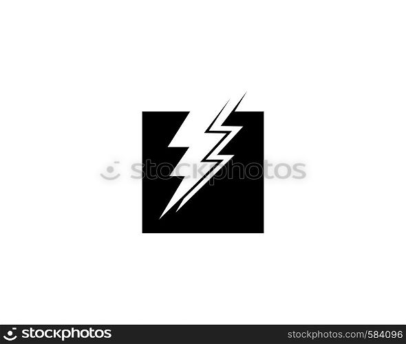 Lightning icon vector template