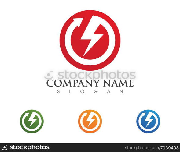 Lightning Logo Template. Lightning Logo Template vector icon illustration design