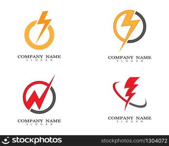 Lightning Logo Template vector icon illustration design