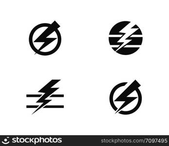 Lightning Logo Template vector icon illustration design