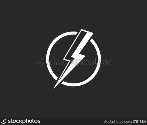 Lightning set logo vector illustration
