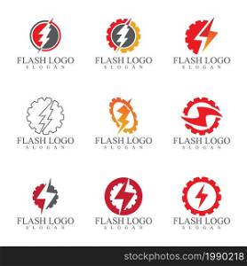Lightning set logo vector illustrationLightning set logo vector illustration