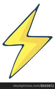 Lightning symbol. Flash sign. Energy power icon isolated on white background. Lightning symbol. Flash sign. Energy power icon