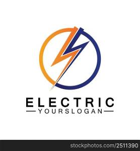 lightning thunder bolt electricity logo design template