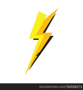 lightning thunderbolt electricity logo design template