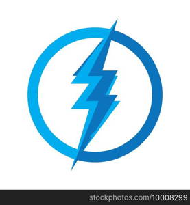 lightning thunderbolt electricity logo design template