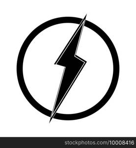 lightning thunderbolt electricity logo design template