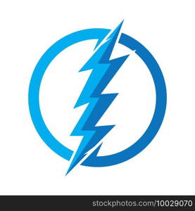 lightning thunderbolt electricity logo design template