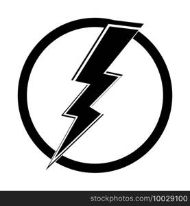 lightning thunderbolt electricity logo design template