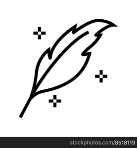 lightweight feather soft fluffy line icon vector. lightweight feather soft fluffy sign. isolated contour symbol black illustration. lightweight feather soft fluffy line icon vector illustration