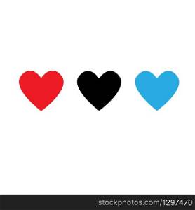 Like and Heart icon on white.. Like and Heart icon.
