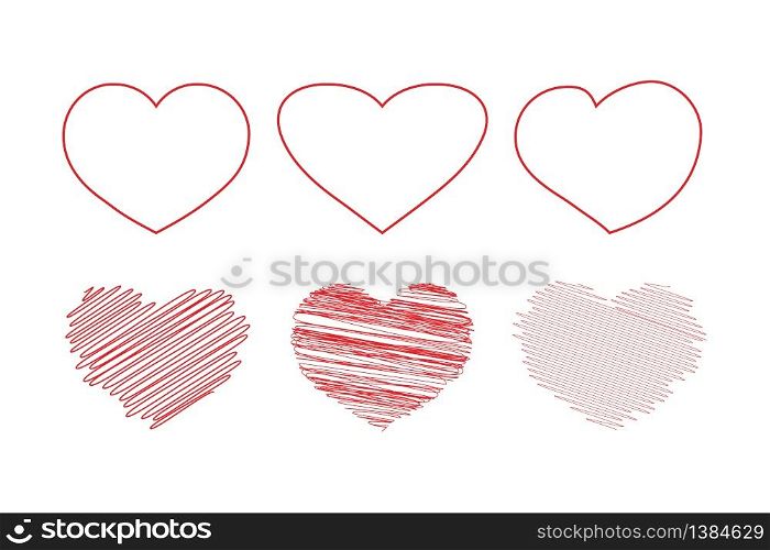 Like and Heart icon. Valentine's day love hearts.