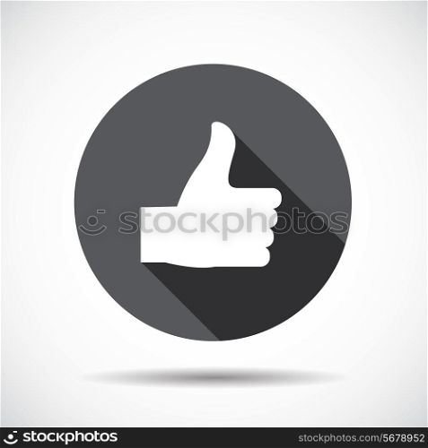 Like Flat Icon with long Shadow. Vector Illustration. EPS10