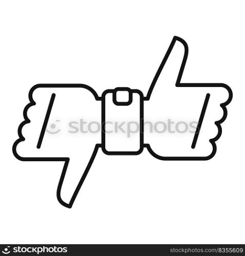 Like forum icon outline vector. Online business. Network job. Like forum icon outline vector. Online business