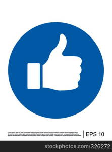 Like icon, Thumbs up icon, Social media icon