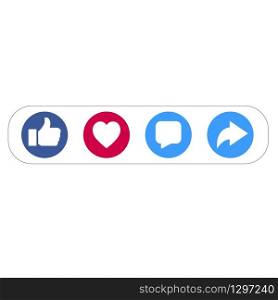 Like Love Comment Share social network Icon