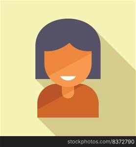 Like smiling icon flat vector. Happy person. Young friend. Like smiling icon flat vector. Happy person