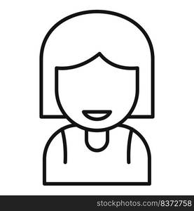 Like smiling icon outline vector. Happy person. Young friend. Like smiling icon outline vector. Happy person