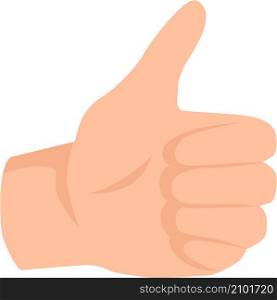 Like symbol, thumb up human gesture agree. Vector like agree, approve communication and agreement illustration. Like symbol, thumb up human gesture agree