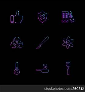 like , un protected , files , nuclear , spoon , pan , thrmometer , icon, vector, design, flat, collection, style, creative, icons