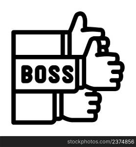 likes for boss line icon vector. likes for boss sign. isolated contour symbol black illustration. likes for boss line icon vector illustration
