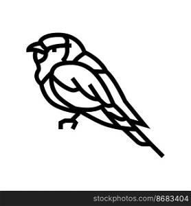 lilac breasted roller bird exotic line icon vector. lilac breasted roller bird exotic sign. isolated contour symbol black illustration. lilac breasted roller bird exotic line icon vector illustration