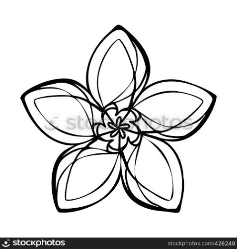 Lily exotic flower icon. Simple illustration of lily exotic flower vector icon for web design isolated on white background. Lily exotic flower icon, simple style