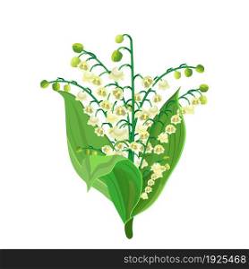 Lily Of The Valley icon. Vector illustration in flat design.. Lily Of The Valley