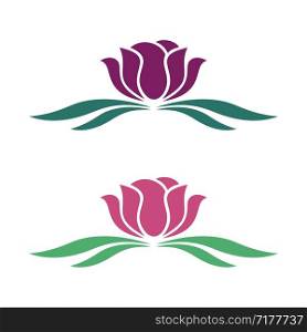 Lily or Lotus Flower Nature Logo Template Illustration Design. Vector EPS 10.