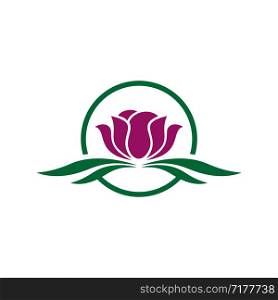 Lily or Lotus Flower Nature Logo Template Illustration Design. Vector EPS 10.