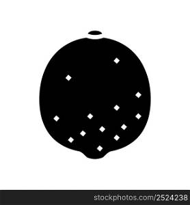lime citrus glyph icon vector. lime citrus sign. isolated contour symbol black illustration. lime citrus glyph icon vector illustration
