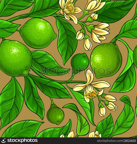 lime vector pattern on color background. lime vector pattern